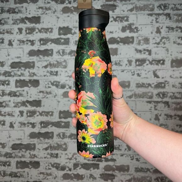 Starbucks | floral cactus water bottle stainless steel - Picture 1 of 6